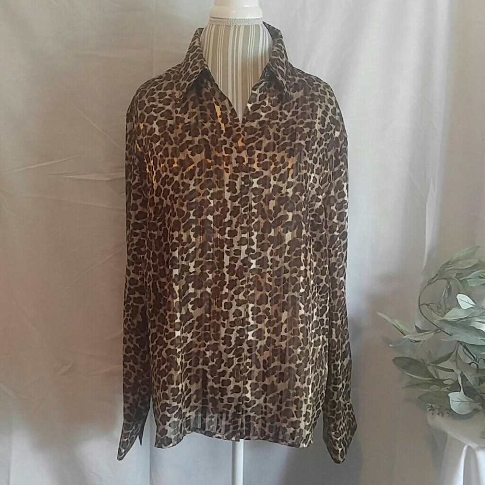 WOMAN LEOPARD KAREN SCOTT BLOUSE